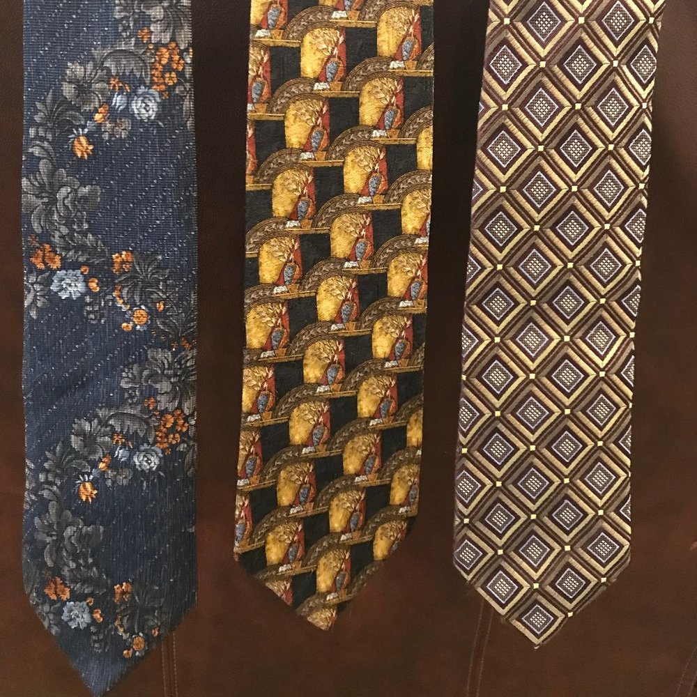 3 Ermenegildo Zegna 100% Italian Silk ties